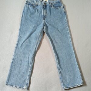 Guide Series Relaxed Fit Jeans Womens 12 Medium Wash Cotton Straight Leg Denim